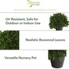 image:imageNearly Natural 10 in Artificial Boxwood Topiary Pot UV Resistant Fake Plant