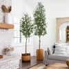 image:imageNearly Natural 10ft Artificial Olive Tree Green Plastic Iron Polyester Materials 3257 lbs