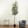 image:imageNearly Natural 10ft Artificial Olive Tree Green Plastic Iron Polyester Materials 3257 lbs