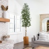 image:imageNearly Natural 10ft Artificial Olive Tree Green Plastic Iron Polyester Materials 3257 lbs