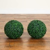 image:imageNearly Natural 12in UV Resistant Artificial Boxwood Ball Set of 2  IndoorOutdoor