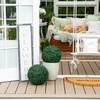 image:imageNearly Natural 12in UV Resistant Artificial Boxwood Ball Set of 2  IndoorOutdoor