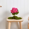 image:imageNearly Natural 13 in Artificial Geranium Bush Set UVResistant Porch DecorBeauty