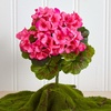 image:imageNearly Natural 13 in Artificial Geranium Bush Set UVResistant Porch DecorBeauty