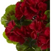 image:imageNearly Natural 13 in Artificial Geranium Bush Set UVResistant Porch DecorRed