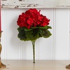 image:imageNearly Natural 13 in Artificial Geranium Bush Set UVResistant Porch DecorRed