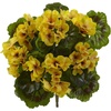 image:imageNearly Natural 13 in Artificial Geranium Bush Set UVResistant Porch DecorYellow