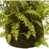 image:imageNearly Natural 13 in Artificial Mixed Fern Twig Moss Basket Home Room Decor