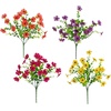 image:imageNearly Natural 13in UV Resistant Artificial Daisy Bush IndoorOutdoor  Set of 12Assorted 2