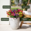 image:imageNearly Natural 13in UV Resistant Artificial Daisy Bush IndoorOutdoor  Set of 12Assorted 2