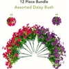 image:imageNearly Natural 13in UV Resistant Artificial Daisy Bush IndoorOutdoor  Set of 12Assorted 3