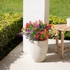 image:imageNearly Natural 13in UV Resistant Artificial Daisy Bush IndoorOutdoor  Set of 12Assorted 3