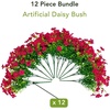 image:imageNearly Natural 13in UV Resistant Artificial Daisy Bush IndoorOutdoor  Set of 12Beauty