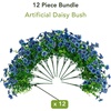 image:imageNearly Natural 13in UV Resistant Artificial Daisy Bush IndoorOutdoor  Set of 12Blue