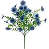 image:imageNearly Natural 13in UV Resistant Artificial Daisy Bush IndoorOutdoor  Set of 12Blue