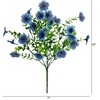 image:imageNearly Natural 13in UV Resistant Artificial Daisy Bush IndoorOutdoor  Set of 12Blue