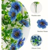 image:imageNearly Natural 13in UV Resistant Artificial Daisy Bush IndoorOutdoor  Set of 12Blue