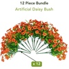 image:imageNearly Natural 13in UV Resistant Artificial Daisy Bush IndoorOutdoor  Set of 12Orange