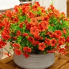 image:imageNearly Natural 13in UV Resistant Artificial Daisy Bush IndoorOutdoor  Set of 12Orange