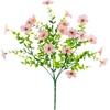 image:imageNearly Natural 13in UV Resistant Artificial Daisy Bush IndoorOutdoor  Set of 12Pink