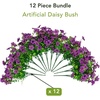image:imageNearly Natural 13in UV Resistant Artificial Daisy Bush IndoorOutdoor  Set of 12Purple