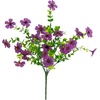 image:imageNearly Natural 13in UV Resistant Artificial Daisy Bush IndoorOutdoor  Set of 12Purple
