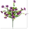 image:imageNearly Natural 13in UV Resistant Artificial Daisy Bush IndoorOutdoor  Set of 12Purple