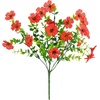 image:imageNearly Natural 13in UV Resistant Artificial Daisy Bush IndoorOutdoor  Set of 12Red