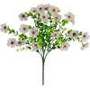image:imageNearly Natural 13in UV Resistant Artificial Daisy Bush IndoorOutdoor  Set of 12White