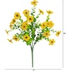 image:imageNearly Natural 13in UV Resistant Artificial Daisy Bush IndoorOutdoor  Set of 12Yellow