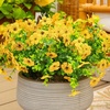 image:imageNearly Natural 13in UV Resistant Artificial Daisy Bush IndoorOutdoor  Set of 12Yellow