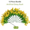 image:imageNearly Natural 13in UV Resistant Artificial Daisy Bush IndoorOutdoor  Set of 12Yellow