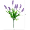 image:imageNearly Natural 13in UV Resistant Artificial Flowering Lavender Bush IndoorOutdoor  Set of 12