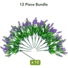 image:imageNearly Natural 13in UV Resistant Artificial Flowering Lavender Bush IndoorOutdoor  Set of 12