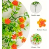 image:imageNearly Natural 13in UV Resistant Artificial Flowering Mini Rose Bush IndoorOutdoor  Set of 12Orange