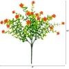 image:imageNearly Natural 13in UV Resistant Artificial Flowering Mini Rose Bush IndoorOutdoor  Set of 12Orange
