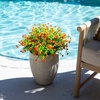 image:imageNearly Natural 13in UV Resistant Artificial Flowering Mini Rose Bush IndoorOutdoor  Set of 12Orange