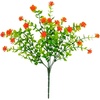 image:imageNearly Natural 13in UV Resistant Artificial Flowering Mini Rose Bush IndoorOutdoor  Set of 12Orange