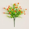 image:imageNearly Natural 13in UV Resistant Artificial Flowering Mini Rose Bush IndoorOutdoor  Set of 12Orange