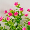 image:imageNearly Natural 13in UV Resistant Artificial Flowering Mini Rose Bush IndoorOutdoor  Set of 12Pink