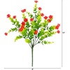 image:imageNearly Natural 13in UV Resistant Artificial Flowering Mini Rose Bush IndoorOutdoor  Set of 12Red