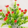 image:imageNearly Natural 13in UV Resistant Artificial Flowering Mini Rose Bush IndoorOutdoor  Set of 12Red