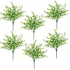 image:imageNearly Natural 13in UV Resistant Artificial Flowering Mini Rose Bush IndoorOutdoor  Set of 12White