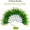 image:imageNearly Natural 13in UV Resistant Artificial Flowering Mini Rose Bush IndoorOutdoor  Set of 12White