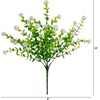 image:imageNearly Natural 13in UV Resistant Artificial Flowering Mini Rose Bush IndoorOutdoor  Set of 12White