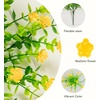 image:imageNearly Natural 13in UV Resistant Artificial Flowering Mini Rose Bush IndoorOutdoor  Set of 12Yellow