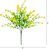 image:imageNearly Natural 13in UV Resistant Artificial Flowering Mini Rose Bush IndoorOutdoor  Set of 12Yellow