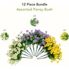 image:imageNearly Natural 13in UV Resistant Artificial Pansy Bush IndoorOutdoor  Set of 12Assorted 1