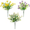 image:imageNearly Natural 13in UV Resistant Artificial Pansy Bush IndoorOutdoor  Set of 12Assorted 1