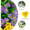 image:imageNearly Natural 13in UV Resistant Artificial Pansy Bush IndoorOutdoor  Set of 12Assorted 1
